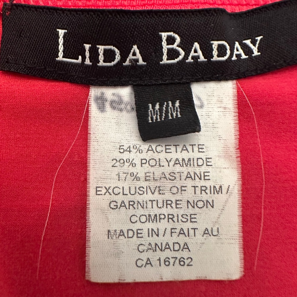 Lida Baday Italian Designer Sleeveless Twist-Front Top | Red - Picture 8 of 8